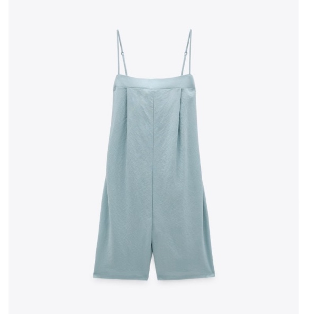 Zara short blue jumpsuit summer 2020